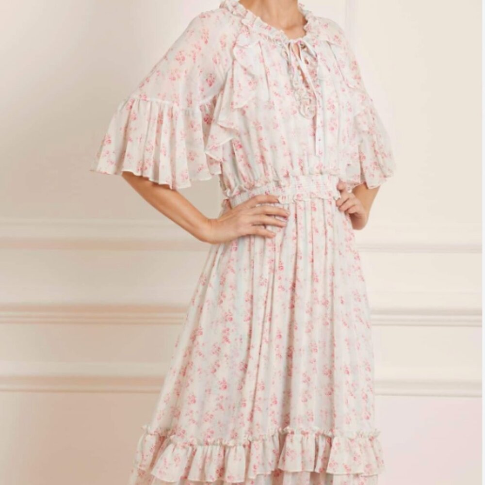LIKE NEW Needle & Thread Molly Blossom Ankle Gown